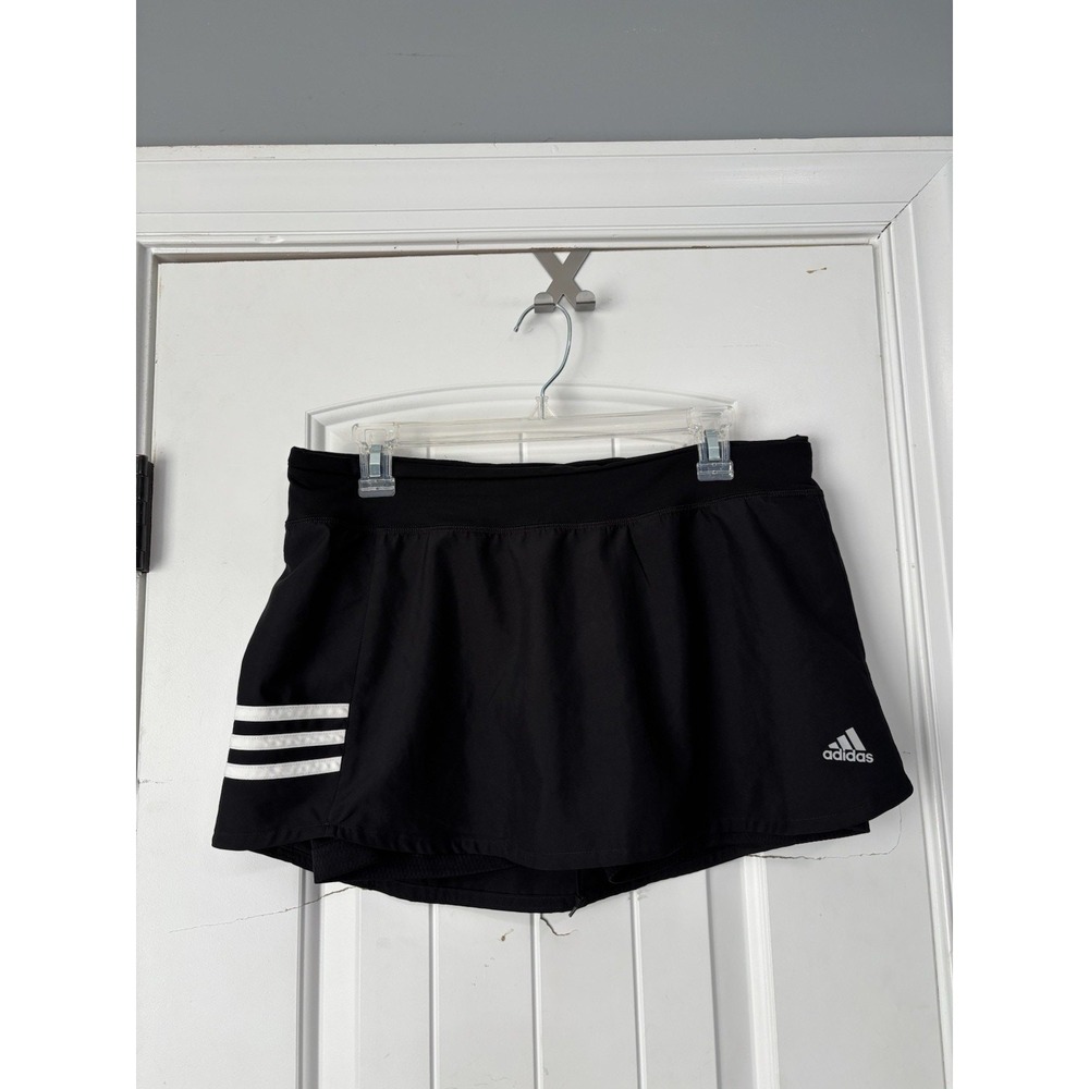 NWT Size Medium Adidas Black Climalite Response Lined Skirt Skort